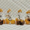Resin Lord Ganesha Musical Statue Playing Flute Tabla Dholak Harmonium HandCute Figurines of Ganesh Vinayak Idol Decorative Showpiece Home & Temple - Set of 4, Multicolour, 13cm Tall