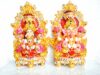 Clay Laxmi Ganesha Pair Idol 18 cm Multicolour, 2 Pieces