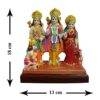 Steel Ram Darbar Idol - 18 cm Home Desktop Table Decoration for Pooja and Gift