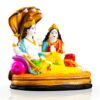 Marble Look Vishnu Laxmi Ji Idol for Pooja Room, Multicolor