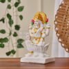 Marble Lakshmi Devi Idol Statue for Home Puja | Goddess Laxmi Idols Showpiece for Temple Pooja Room and Diwali Decoration - 7" White