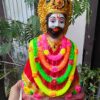 The MLS Lord Khatu Shyam Baba Krishna Statue Idol Pooja Room Home Temple khatu Shyam ji Murti 11 Inch Tall