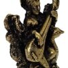Metal Saraswati Idol, Small Heavy Statue, Golden, 1.5 Inch