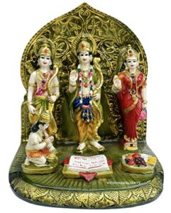Polyresin Antique Ram Darbar Murti Statue Ram darbar Family Statue Idol for Pooja Room Home Temple 26 cm Big Large Size