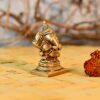 Brass Lord Ganesha Statue for Pooja Home Decor Car Dashboard God Ganesh Ganpati Decorative Showpices for Temple.