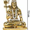 Lord Shiv Idol Shiva Statue Shankar Murti (B-44) Antique Gold Metal Statue for Home D?cor Car Dashboard Mandir Pooja Murti Temple Puja Office Table Showpiece