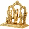 Metal Ram Darbar Idol - Lord Ram, Laxman, Sita Statue - Decorative Showpiece for Diwali