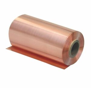 AVIATION METAL & ALLOYS 99.9% Pure Copper Sheet Foil for Experiments, Art Crafts, Crafting, Embossing, Vastu, Baby Toys, Designing (0.05mm Thick, 100mm X 1000mm Long)