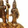 Metal Lord Ram Darbar Idol Showpiece - Hindu Religious Idol for Puja and Diwali Decoration
