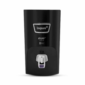 Livpure GLO PRO++ RO+UV+UF | Water Purifier for Home - 7 L Storage | Free Standard Installation | Suitable for Borewell, Tanker, Municipal Water | Black