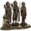 S T Polyresin Hindu Lord Ram with laxman and Goddess Sita Devi and Hanuman Statue for Pooja Room&Gift/murti Idol Home &Office Decor Home & Office Decor (7.50x9.50 INCH Inch)