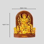 Mata Durga Idol, Earthenware, Multicolour, 1 Piece