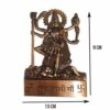 Traditional Metal Brown Goddess Kali Mata Statue/Murti For pooja, Home-Office Decor & Car Dashboard