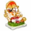 Marble Look Mahavir Hanuman Panch Mukhi 5 Face Sitting Mudra Idol Statue for Spiritual Religious Puja Vastu Decor