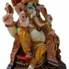 Resin Lord Ganesha Idol Ganesh Murti Statue Home Decor Ganeshji for Gift Showpiece (19 x 12 x 25) cm Multicolour,1 Piece