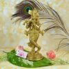Standing Brass Lord Krishna Idol Statue Decor Figurine Krishna Janmashtami Gifts