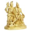 Brass Lord Shiva Parvati Kartikeya and Ganesha Murti Shiv Family Parivar Idol Statue for Home D?cor Mandir Temple Gift Showpiece 6 Inches Height