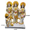 Home Dcor Marble Ram Darbar with Sita Laxman Hanuman Statue Murti Idol for Pooja Room -11" Height | Ram Rama Mandir for Home Dcor