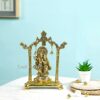 Metal Gold Plated Radha Krishna Idol Sculpture Statue Figurine Decorative Showpiece for Janmashtami Home Decoration Temple and Gift (Size 7 x 5 Inches) (1 Pieces)