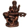 Webelkart Premium Saraswati Playing Veena Polyresin Showpiece for Home and Office Decor-Goddess Saraswati Showpiece| Saraswati Idol Statue Murti for Home (7 x 6 x 2.5 Inches)
