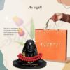 Efinito? Lord god Mahadev Bholenath Shivji Adiyogi Shiva Statue Idol Murti for Car Dashboard with Rudraksh Mala Idle,Home Decor - Handcrafted Resin Figurine | Spiritual Gift for Meditation 3 Inch