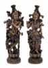 38 Cm Large Radha Krishna Idol Hindu Religious Idol Radha Krishan Statue Figurine Showpiece-Bronze Color(Size 14 x 5 Inches).