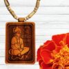 Tulsi Mala with Wooden Hanuman Locket | Brown Beads for Men