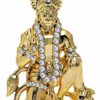 Hanuman Murti in Brass Material in Golden Finished 7.5 cm Height Suitable for car Dashboard Office Table and Home Temple puja Festival pujan Home Decor and showpiece or for Gifting Purpose