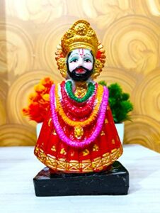 Shri Khatu Shyam Ji Statue Shyam Baba Idols Murti for Pooja Home Decoration Multicolor