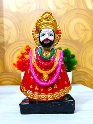 Shri Khatu Shyam Ji Statue Shyam Baba Idols Murti for Pooja Home Decoration Multicolor