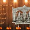 Silver Plated Laxmi Ganesh Murti with Velvet Box Packing (16 Cm, Silver)