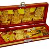 Metal Brass Sri Dhan Laxmi -Kuber Bhandari Yantra (Gold_1.5 Inch X 2.3 Inch X 1.1 Inch)