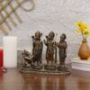 Bronze Finish Lord Ram Darbar Statue Religious Idols Ram Sita Laxman Hanuman Murti Puja Gifts Showpiece Sculpture(Size 9.5 x 7.5 Inches).