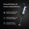 AeroWhisk Pro Rechargeable Frother | 3 Speed Modes | 3 Replaceable Heads - Milk Frother, Egg Beater, Mixer | Powerful Motor with 1500mAh Battery | Stand Included (White)