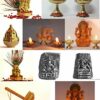Stone Shiva Idol - 10 cm Height, 6 cm Length, Standard, Black