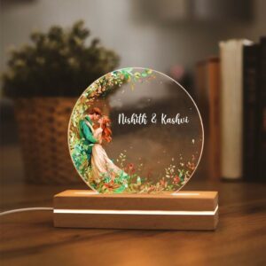 THE GRANDEUR Customised LED Photo Lamp, Anniversary Gift for Couples, Wedding, Valentine's Day, Birthday, Gift for her, him, Personalised Gift, Design-6