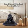 Resin Lord Adiyogi Mahadev Shiv Shankara Showpiece Idol Murti Statue For Car Dashboard, 6 X 4.5 X 4 Inches, Black