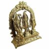 Golden Brass Statue/Idol of Ram Darbar for Blessing, Happiness, Health, Wealth for Home, Handcrafted with Antique Look/Diwali Gift Product Dimensions (L x B x H - 4.2 x 2 x 5.5) Inches