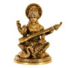 Astadhatu Made Maa Saraswati Idol Sitting on Hans | Brass Devi Saraswati Siddhi Idol for Puja Sucess and Home Decor 5 Inch