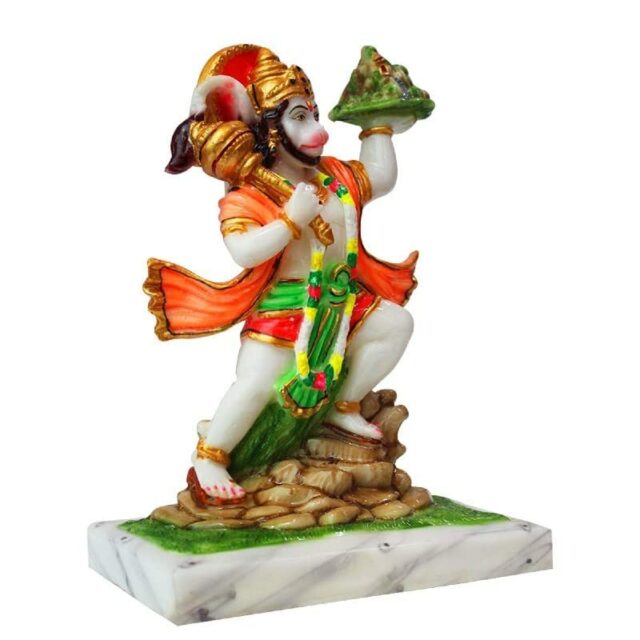 Lord Mahavir Pahad Sanjeevani Hanuman/Bajrangbali God Idol Statue Showpiece Figurine - Religious Pooja Murti Gift Item Home D?cor/Office/Temple