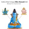 Brass Ganesha Idol for Car Dashboard, 8cm, Blue, Home Decor, Gift