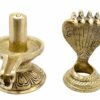 Brass Eternal Shivling with Sheshnag Showpiece, Shiva Lingam for Puja, Standard, Pack of 1