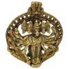 Metal Brass Panchmukhi Hanuman Idol Statue Murti for South Facing Main Door Entrance Vastu Remedies Home & Temple Decor (Size 4 Inches, Sw)