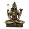 10" Large Lord Shiva Idol Statue, Dhyan Mudra, Antique Finish, Bronze God Statue