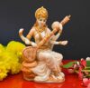Saraswati Ji Polyresin Marble dust Murti for Pooja Room I Home Temple Decoration Items I god Idols I Statue I God Idols I Home Temple Decoration Items (Size :: 6x3 Inch), Gold