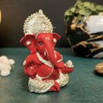 Silver Plated Idol for Car Dashboard, Home, Office Shelves, Diwali, Gifting - 3.5 Inches