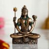 Lord Shiva Cold Cast Bronze Resin Decorative Figurine, Brown and Gold, One Size
