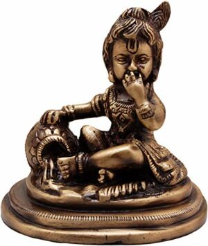 Brass Krishna Makhan Chor Idol