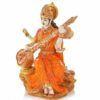 Goddess Saraswati Maa Idol Marble Dust Goddess Sarasvati Murti Figurine Devi Maa Saraswati Statue