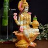 Marble Lakshmi Ji Sculpture for Pooja Room, Desk Organizer, Spiritual God Idol, Decorative Showpiece, Lakshmi Ji Figurine